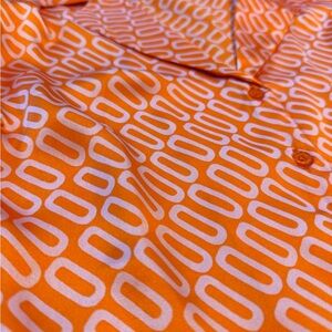 Orange Patterned Women's Top